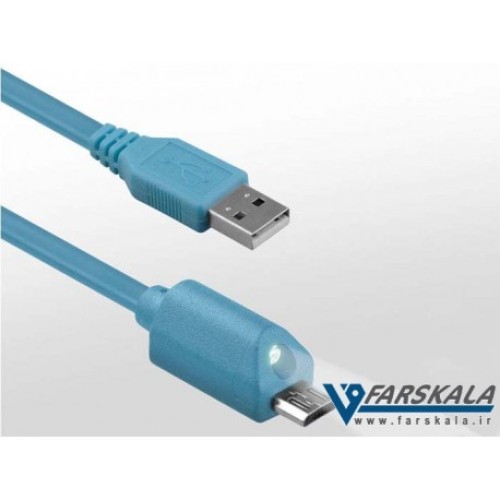 کابل تبدیل microUSB به USB مدل Naztech LED cable