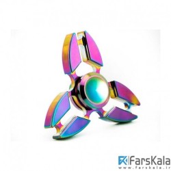 اسپینر فلزی طرح دار رنگین کمانی Fidget Spinner Metal Rainbow