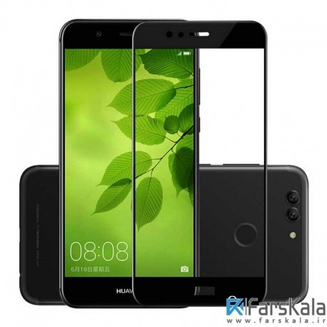 محافظ صفحه نمایش شیشه ای رنگی تمام صفحه 3D Glass برای Huawei Nova 2