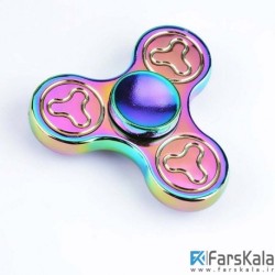 اسپینر 3 پره ای رنگین کمانی Fidget Spinner Metal Rainbow