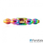 اسپینر فلزی شش پره ای توپی رنگین کمانی Fidget Spinner Metal Rainbow Balls