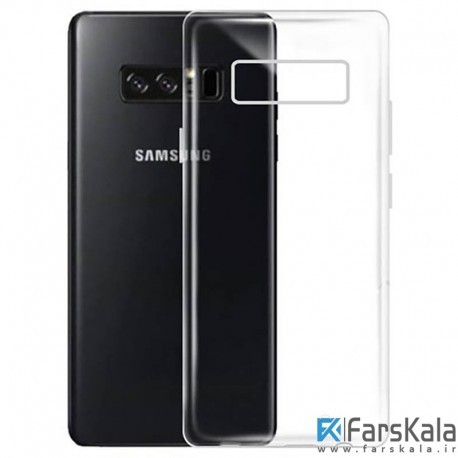 قاب محافظ شیشه ای - ژله ای Transparent Cover برای Samsung Galaxy Note 8