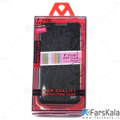 کیف چرمی بلکبری Huanmin Flipcover Leather Hardcase For BlackBerry DTEK50