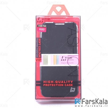 کیف چرمی بلکبری Huanmin Flipcover Leather Hardcase For BlackBerry DTEK60