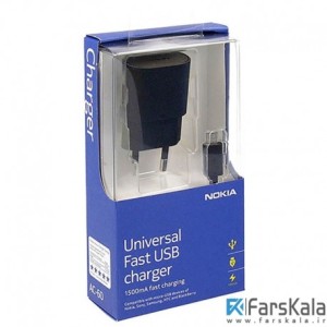 شارژر اصلی سریع نوکیا همراه با کابل Nokia Universal Fast USB Charger AC-60