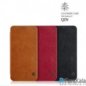 کیف چرمی نیلکین Nillkin Qin Leather Case Oneplus 5T