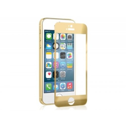 محافظ صفحه نمایش شیشه ای پشت و رو طلایی برای Apple iphone 5/5S