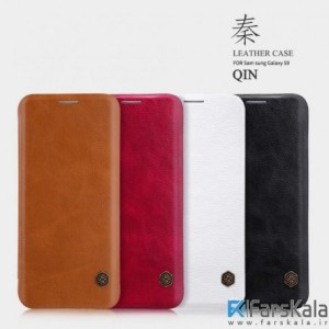 کیف چرمی نیلکین Nillkin Qin Leather Case Samsung Galaxy S9
