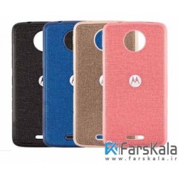 قاب محافظ طرح پارچه ای Protective Cover Motorola Moto C Plus