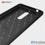 قاب محافظ ژله ای نوکیا Carbon Fibre Case Nokia 5