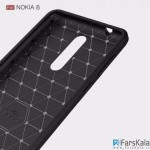 قاب محافظ ژله ای نوکیا Carbon Fibre Case Nokia 8